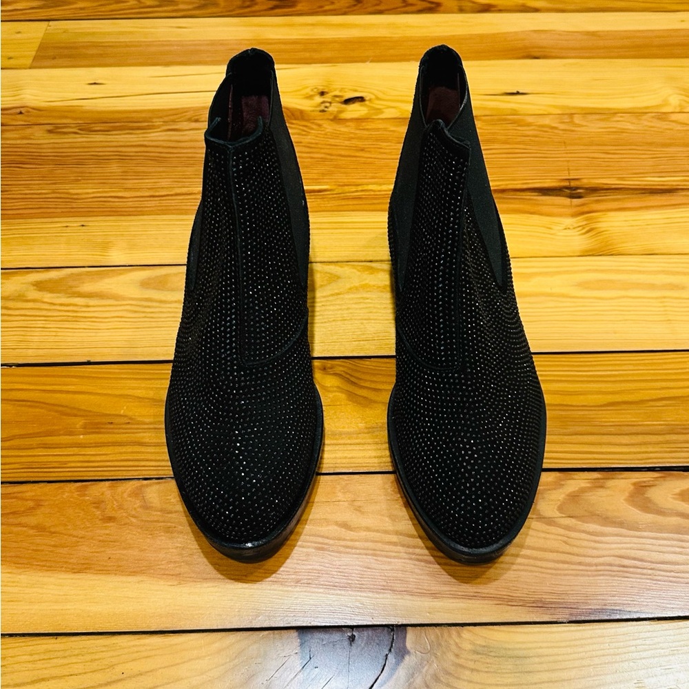 Progetto Glam Black Suede Ankle Booties